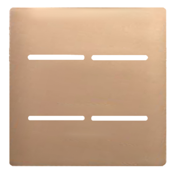 Placa 4x4 4 Interruptores - Novara Especiais Ouro Rose